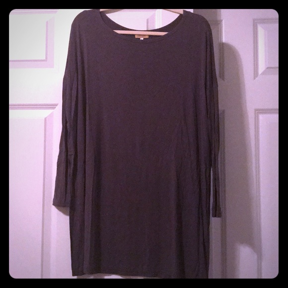Gray LS Piko Tunic Top - Picture 1 of 1